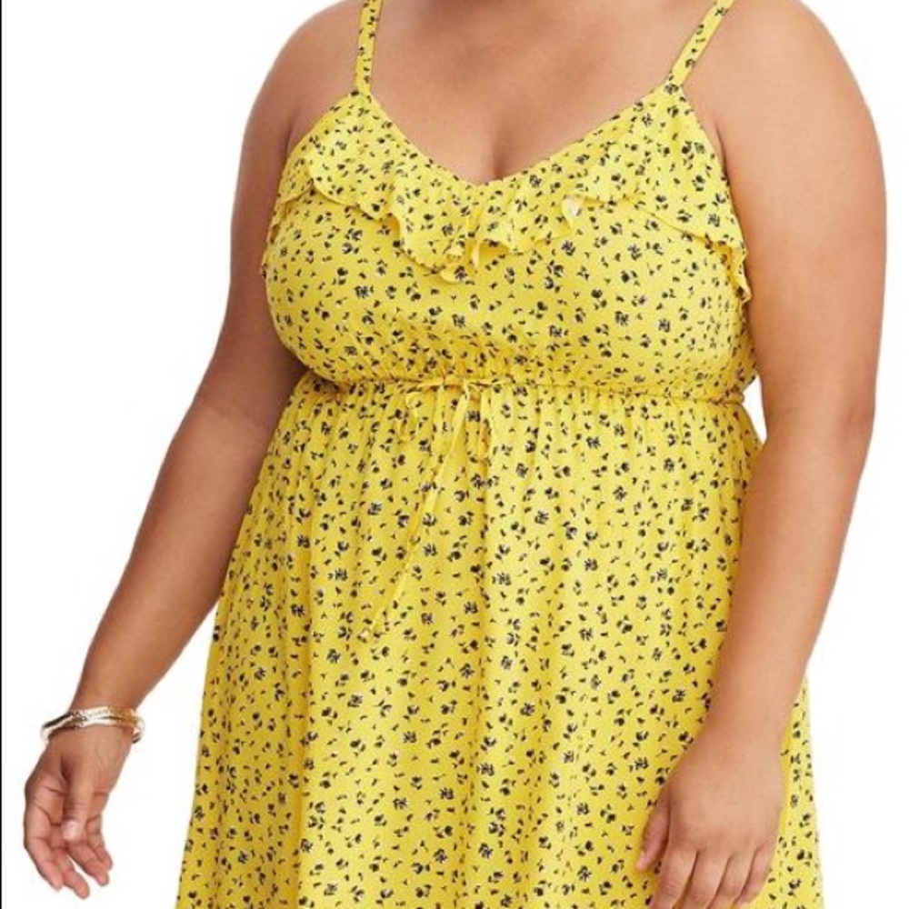 Torrid Yellow flowery dress size 00